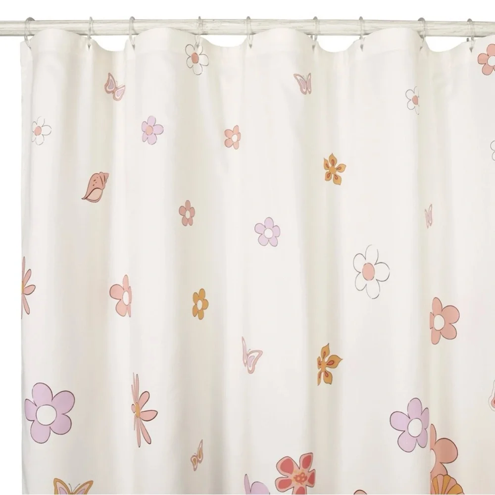 NEW Disney Princesses Floral Shower Curtain Ariel Rapunzel Tiana 70